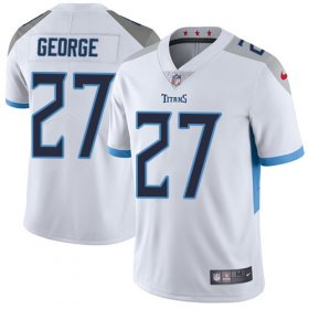 Wholesale Cheap Nike Titans #27 Eddie George White Men\'s Stitched NFL Vapor Untouchable Limited Jersey
