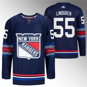 Cheap Men\'s New York Rangers #55 Ryan Lindgren Navy Stitched Jersey
