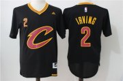 Wholesale Cheap Men's Cleveland Cavaliers #2 Kyrie Irving Revolution 30 Swingman 2016 New Black Short-Sleeved Jersey