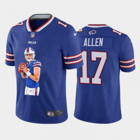 Wholesale Cheap Buffalo Bills #17 Josh Allen Men\'s Nike Player Signature Moves 2 Vapor Limited NFL Jersey Royal Blue