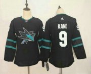 Wholesale Cheap Youth San Jose Sharks #9 Evander Kane NEW Black Adidas Stitched NHL Jersey