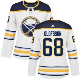 Wholesale Cheap Adidas Sabres #68 Victor Olofsson White Road Authentic Women\'s Stitched NHL Jersey