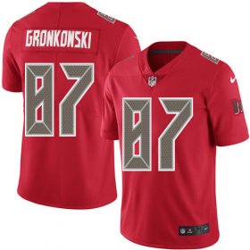 Wholesale Cheap Nike Buccaneers #87 Rob Gronkowski Red Men\'s Stitched NFL Limited Rush Jersey