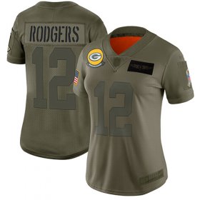 Wholesale Cheap Nike Packers #12 Aaron Rodgers Camo Women\'s Stitched NFL Limited 2019 Salute to Service Jersey