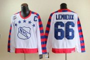 Wholesale Cheap Penguins #66 Mario Lemieux White All Star CCM Throwback 75TH Stitched NHL Jersey