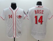 Wholesale Cheap Reds #14 Pete Rose White Flexbase Authentic Collection Stitched MLB Jersey
