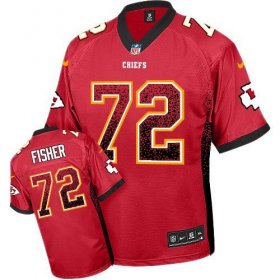 Wholesale Cheap Nike Chiefs #72 Eric Fisher Red Team Color Men\'s Stitched NFL Elite Drift Fashion Jersey