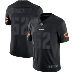 Wholesale Cheap Nike Bears #52 Khalil Mack Black Men\'s Stitched NFL Limited Rush Impact Jersey