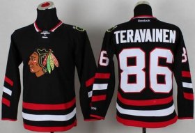 Wholesale Cheap Blackhawks #86 Teuvo Teravainen Black 2014 Stadium Series Stitched Youth NHL Jersey