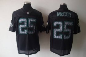 Wholesale Cheap Sideline Black United Eagles #25 LeSean McCoy Black Stitched NFL Jersey