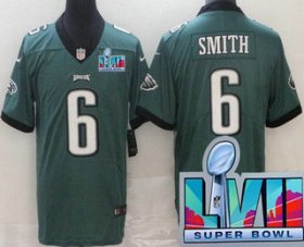Cheap Women\'s Philadelphia Eagles #6 DeVonta Smith Limited Green Super Bowl LVII Vapor Jersey