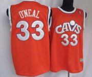 Wholesale Cheap Cleveland Cavaliers #33 Shaquille O'neal CavFanatic Orange Swingman Throwback Jersey