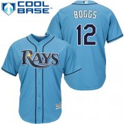 Wholesale Cheap Rays #12 Wade Boggs Light Blue Cool Base Stitched Youth MLB Jersey
