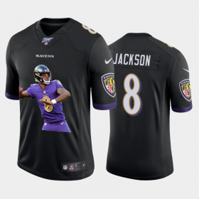 Cheap Baltimore Ravens #8 Lamar Jackson Nike Team Hero 5 Vapor Limited NFL 100 Jersey Black