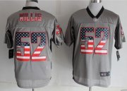 Wholesale Cheap Nike 49ers #52 Patrick Willis Grey Men's Stitched NFL Elite USA Flag Fashion Jersey