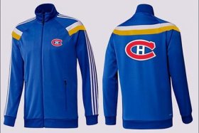 Wholesale Cheap NHL Montreal Canadiens Zip Jackets Blue-3