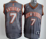 Wholesale Cheap New York Knicks #7 Carmelo Anthony Black Rhythm Fashion Jersey