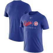 Wholesale Cheap Chicago Cubs Nike MLB Team Logo Practice T-Shirt Royal