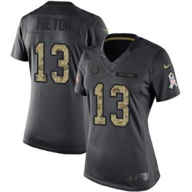 Wholesale Cheap Nike Colts #13 T.Y. Hilton Black Women\'s Stitched NFL Limited 2016 Salute to Service Jersey