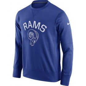 Wholesale Cheap Men\'s Los Angeles Rams Nike Royal Circuit Alternate Sideline Performance Sweatshirt