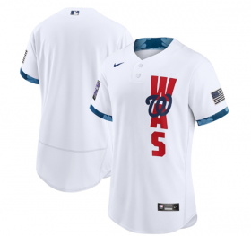 Wholesale Cheap Men\'s Washington Nationals Blank 2021 White All-Star Flex Base Stitched MLB Jersey