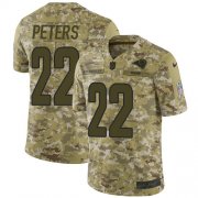 Wholesale Cheap Nike Rams #22 Marcus Peters Camo Men's Stitched NFL Limited 2018 Salute To Service Jersey