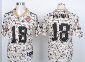 Wholesale Cheap Nike Broncos #18 Peyton Manning Camo USMC Men\'s Stitched NFL Elite Jersey