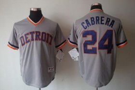 Wholesale Cheap Tigers #24 Miguel Cabrera Grey 1970\'s Turn Back The Clock Stitched MLB Jersey