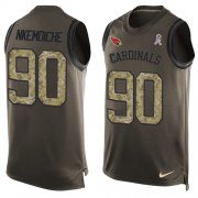 Wholesale Cheap Nike Cardinals #90 Robert Nkemdiche Green Men's Stitched NFL Limited Salute To Service Tank Top Jersey