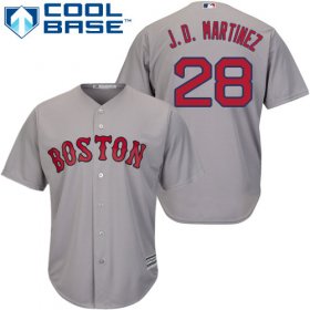 Wholesale Cheap Red Sox #28 J. D. Martinez Grey New Cool Base Stitched MLB Jersey
