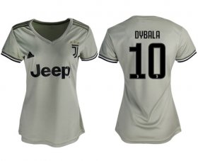 Wholesale Cheap Women\'s Juventus #10 Dybala Away Soccer Club Jersey