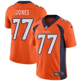 Wholesale Cheap Nike Broncos #77 Sam Jones Orange Team Color Men\'s Stitched NFL Vapor Untouchable Limited Jersey