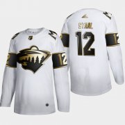 Wholesale Cheap Minnesota Wild #12 Eric Staal Men's Adidas White Golden Edition Limited Stitched NHL Jersey