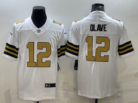 Wholesale Cheap Men\'s New Orleans Saints #12 Chris Olave White 2022 Color Rush Stitched NFL Nike Limited Jersey