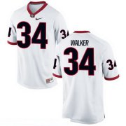 Wholesale Cheap Men's Georgia Bulldogs #34 Herschel Walker White Stitched College Football 2016 Nike NCAA Jersey