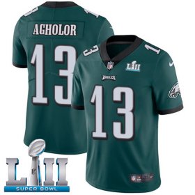 Wholesale Cheap Nike Eagles #13 Nelson Agholor Midnight Green Team Color Super Bowl LII Men\'s Stitched NFL Vapor Untouchable Limited Jersey