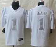Wholesale Cheap Nike Colts #1 Pat McAfee White Men's Stitched NFL Limited Platinum Jersey