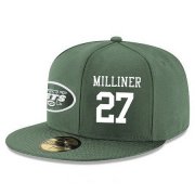 Wholesale Cheap New York Jets #27 Dee Milliner Snapback Cap NFL Player Green with White Number Stitched Hat