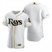 Wholesale Cheap Tampa Bay Rays Blank White Nike Men's Authentic Golden Edition MLB Jersey