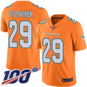 Wholesale Cheap Nike Dolphins #29 Minkah Fitzpatrick Orange Men\'s Stitched NFL Limited Rush 100th Season Jersey