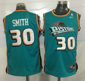 Wholesale Cheap Men\'s Detroit Pistons #30 Joe Smith Teal Green Soul Swingman Jersey