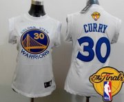 Wholesale Cheap Women's Golden State Warriors #30 Stephen Curry White 2016 The NBA Finals Patch Jersey