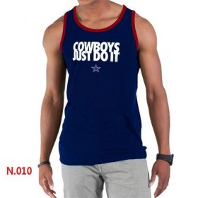 Wholesale Cheap Men\'s Nike NFL Dallas Cowboys Sideline Legend Authentic Logo Tank Top Dark Blue_1