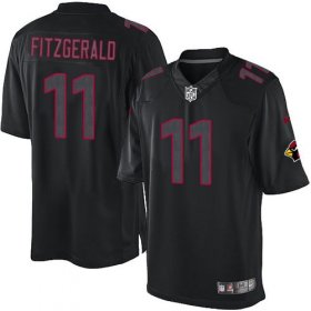 Wholesale Cheap Nike Cardinals #11 Larry Fitzgerald Black Men\'s Stitched NFL Impact Limited Jersey