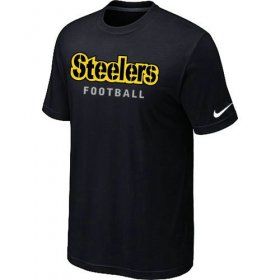 Wholesale Cheap Nike Pittsburgh Steelers Sideline Legend Authentic Font Dri-FIT NFL T-Shirt Black