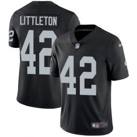 Wholesale Cheap Nike Raiders #42 Cory Littleton Black Team Color Men\'s Stitched NFL Vapor Untouchable Limited Jersey