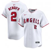Cheap Men's Los Angeles Angels #2 Luis Rengifo White Home Limited Baseball Stitched Jersey
