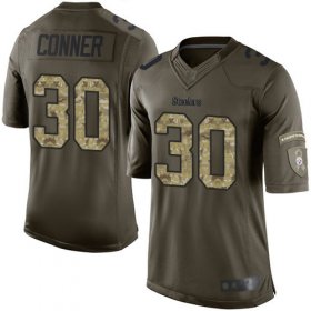 Wholesale Cheap Nike Steelers #30 James Conner Green Men\'s Stitched NFL Limited 2015 Salute to Service Jersey