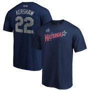 Wholesale Cheap National League #22 Clayton Kershaw Majestic 2019 MLB All-Star Game Name & Number T-Shirt - Navy