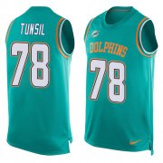 Wholesale Cheap Nike Dolphins #78 Laremy Tunsil Aqua Green Team Color Men's Stitched NFL Limited Tank Top Jersey